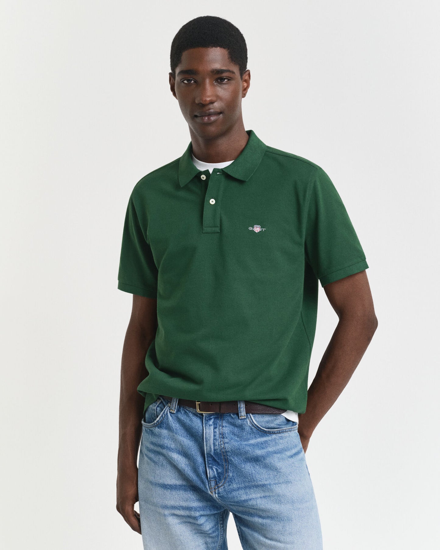 Regular Fit Piqué-Poloshirt mit Wappen
