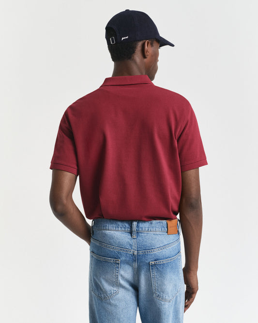 Regular Fit Schild Piqué-Poloshirt