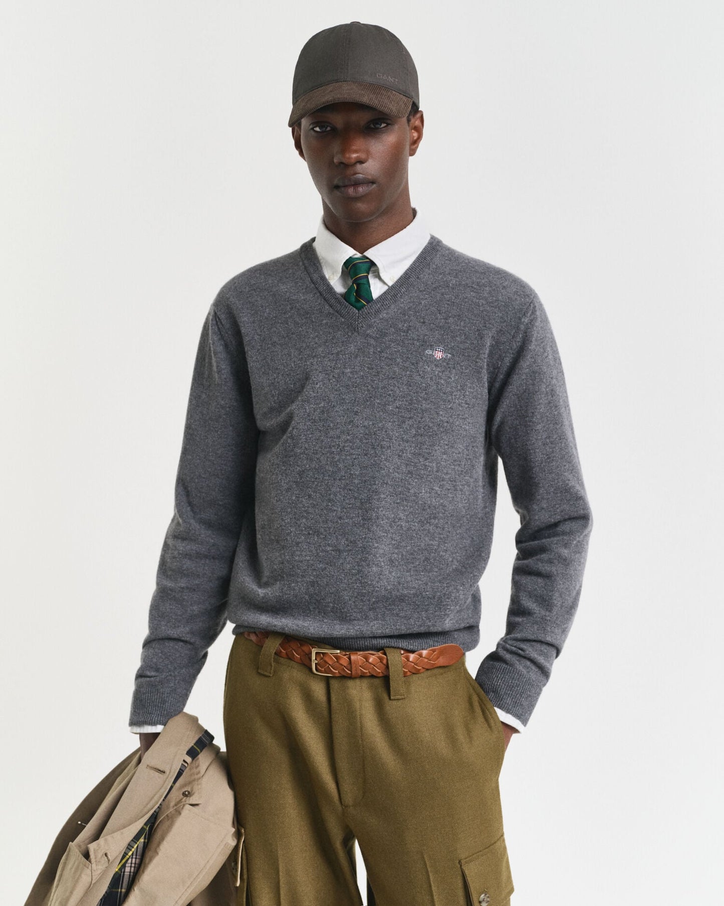 Pull col en V en laine d'agneau superfine