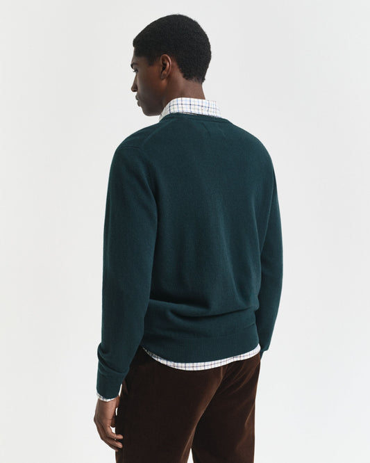 Pull en V en laine d'agneau superfine