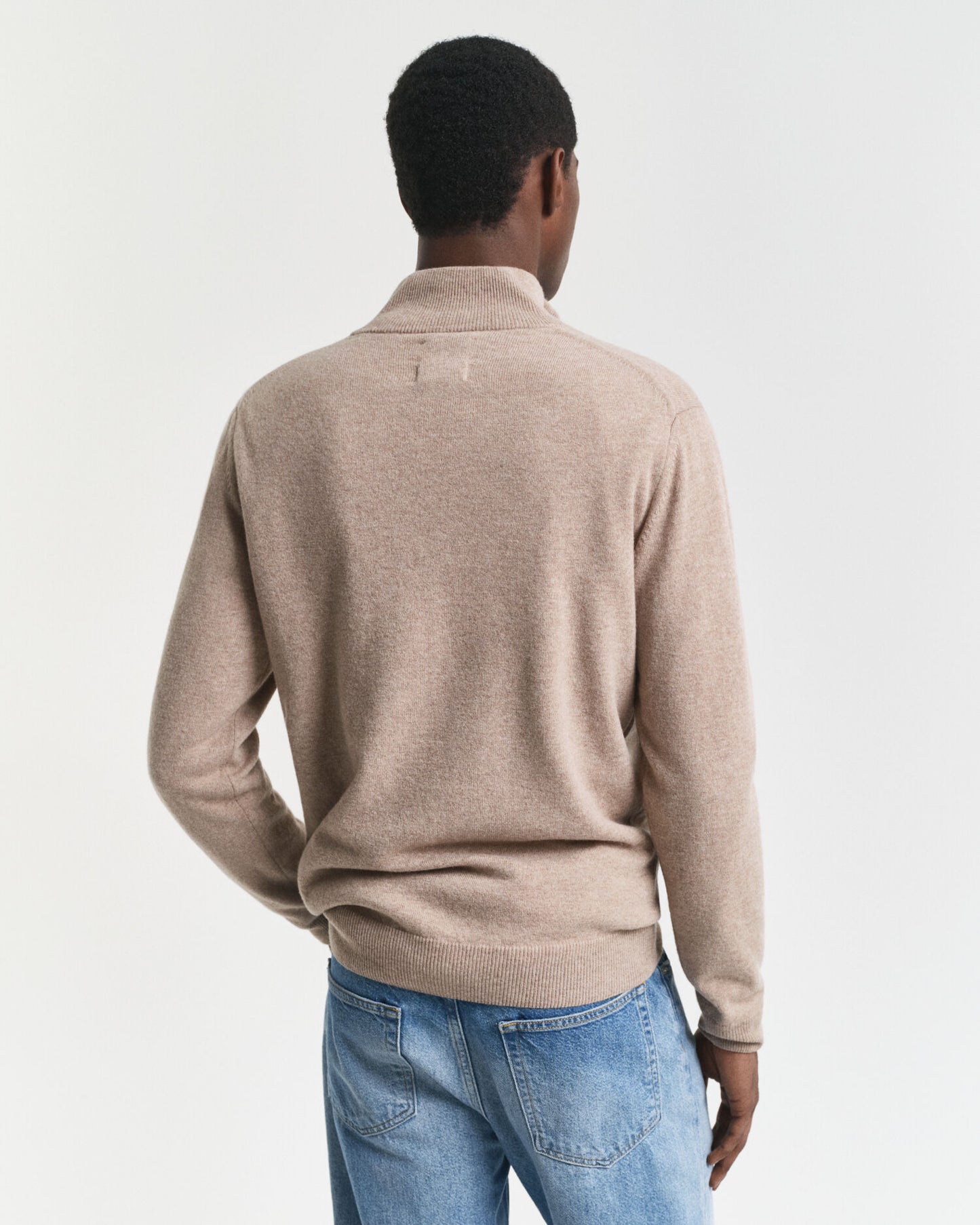 Superfeiner Lammwoll-Half-Zip-Pullover