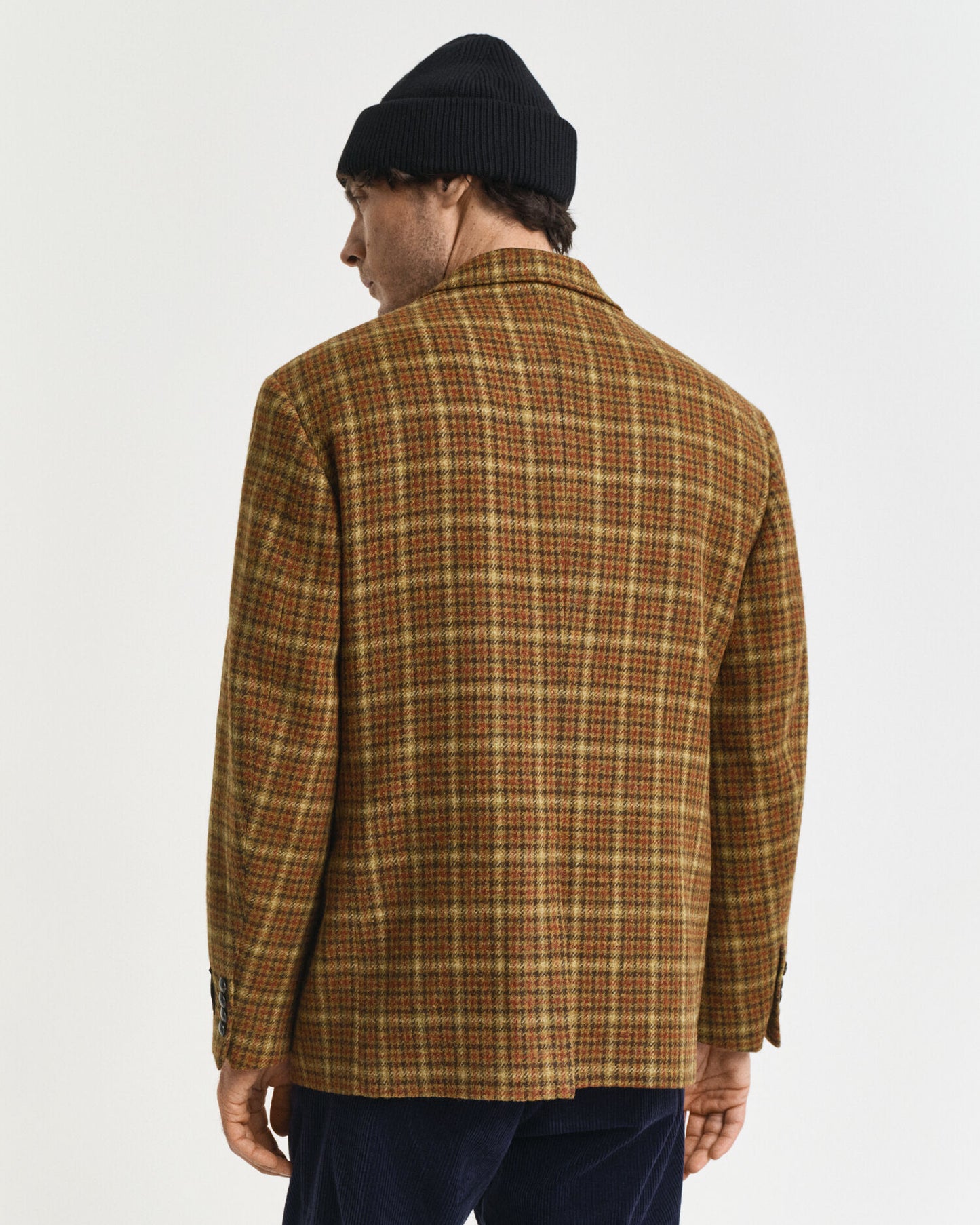 Veste de tailleur en tweed à carreaux coupe décontractée