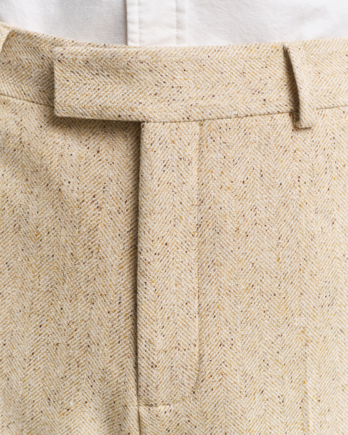Relaxed Fit Nepps Fischgrat-Anzughose