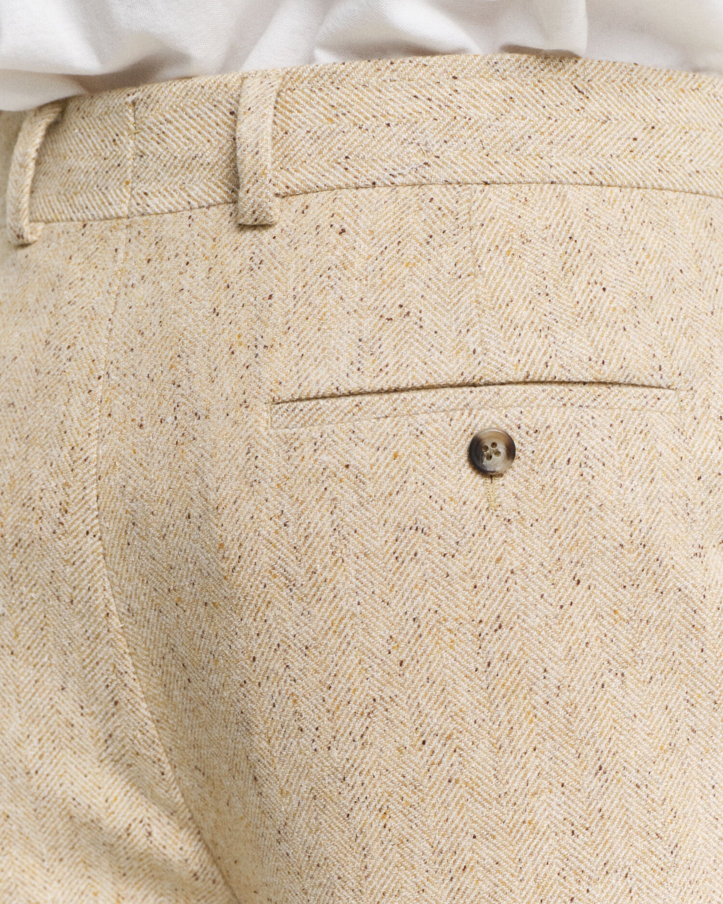 Relaxed Fit Nepps Fischgrat-Anzughose