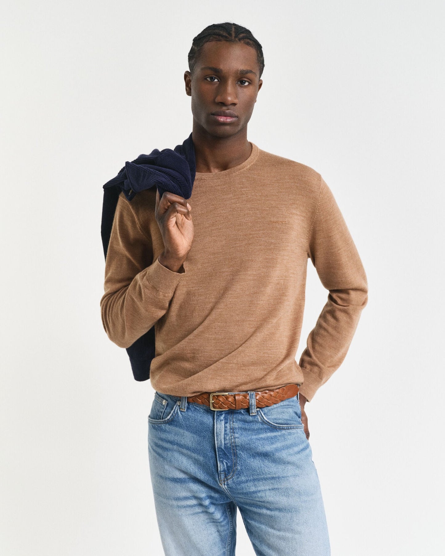 Pullover aus extrafeiner Merinowolle mit Rundhalsausschnitt