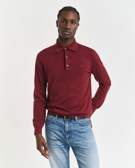 Polo en laine mérinos extrafine
