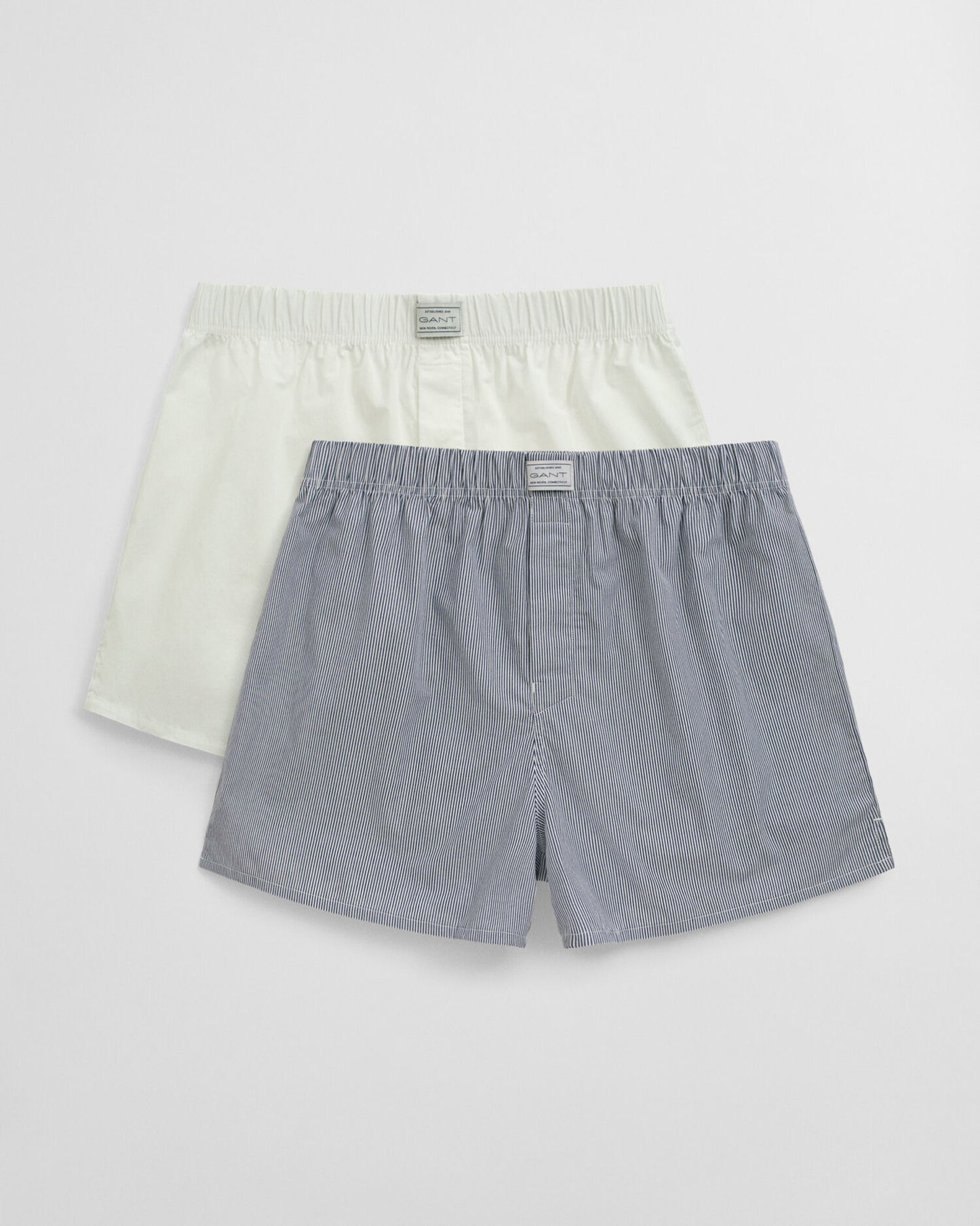 Lot de 2 boxers rayé et uni