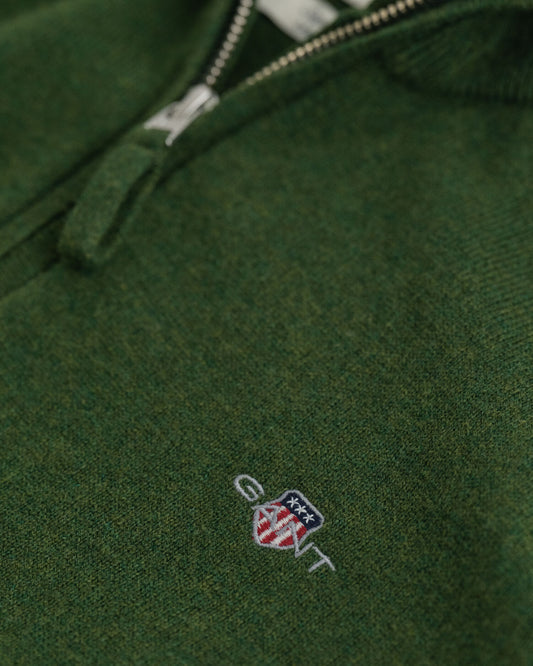 Halb-Zip-Pullover aus extrafeiner Lammwolle