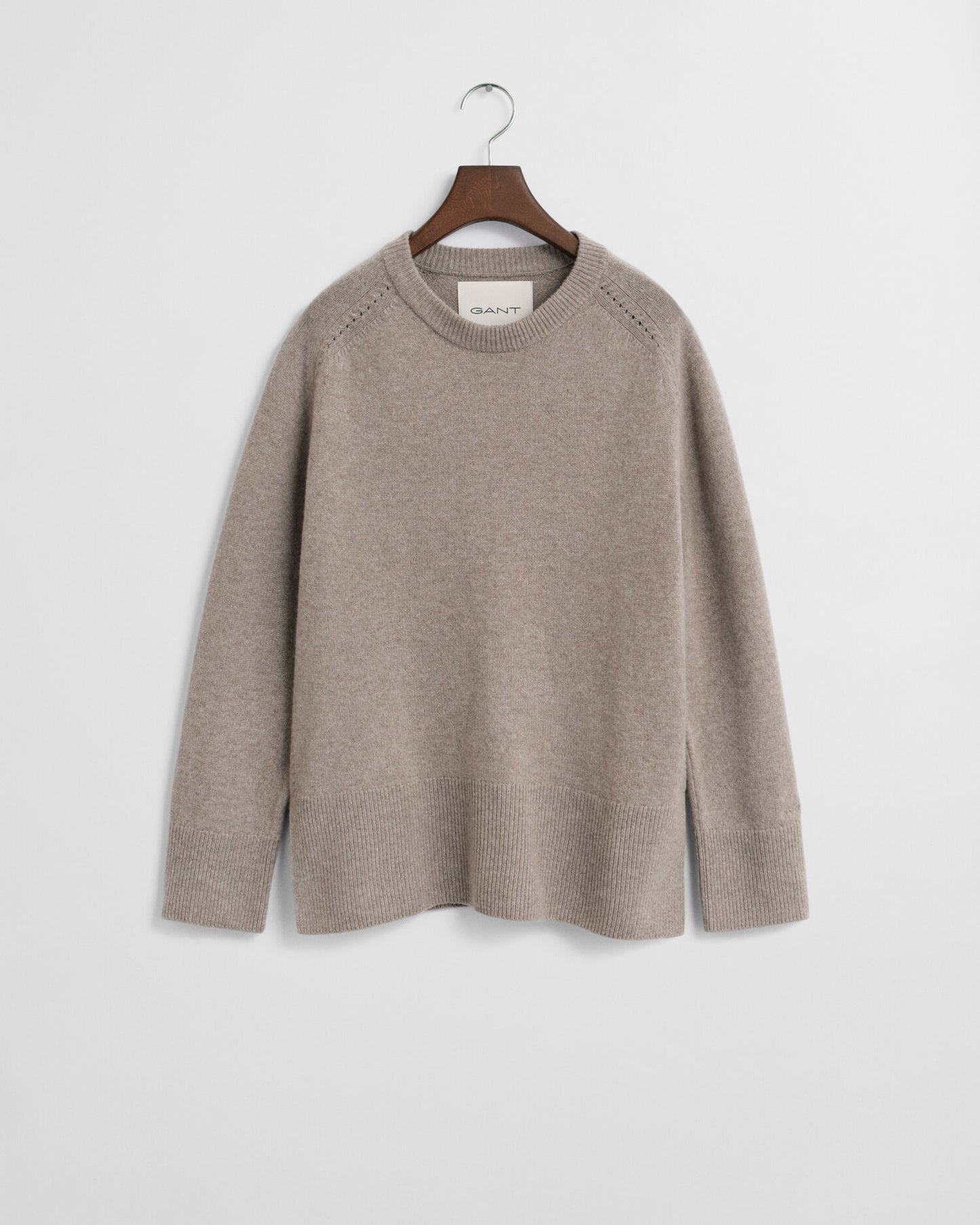 Pull col rond en mélange de laine et cachemire doux