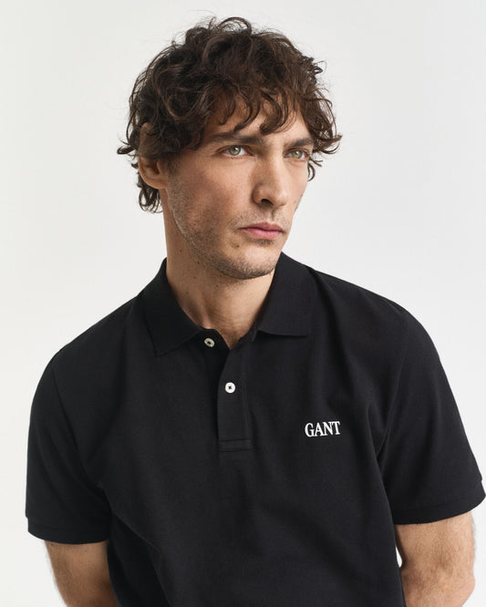 Poloshirt mit kleinem Grafikdruck