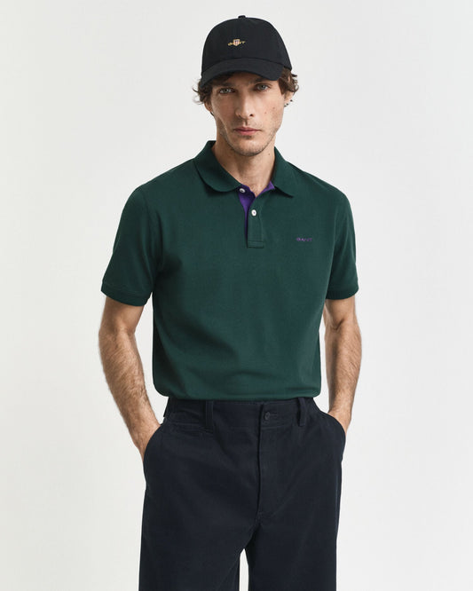 Piqué-Poloshirt mit Kontrastdetails