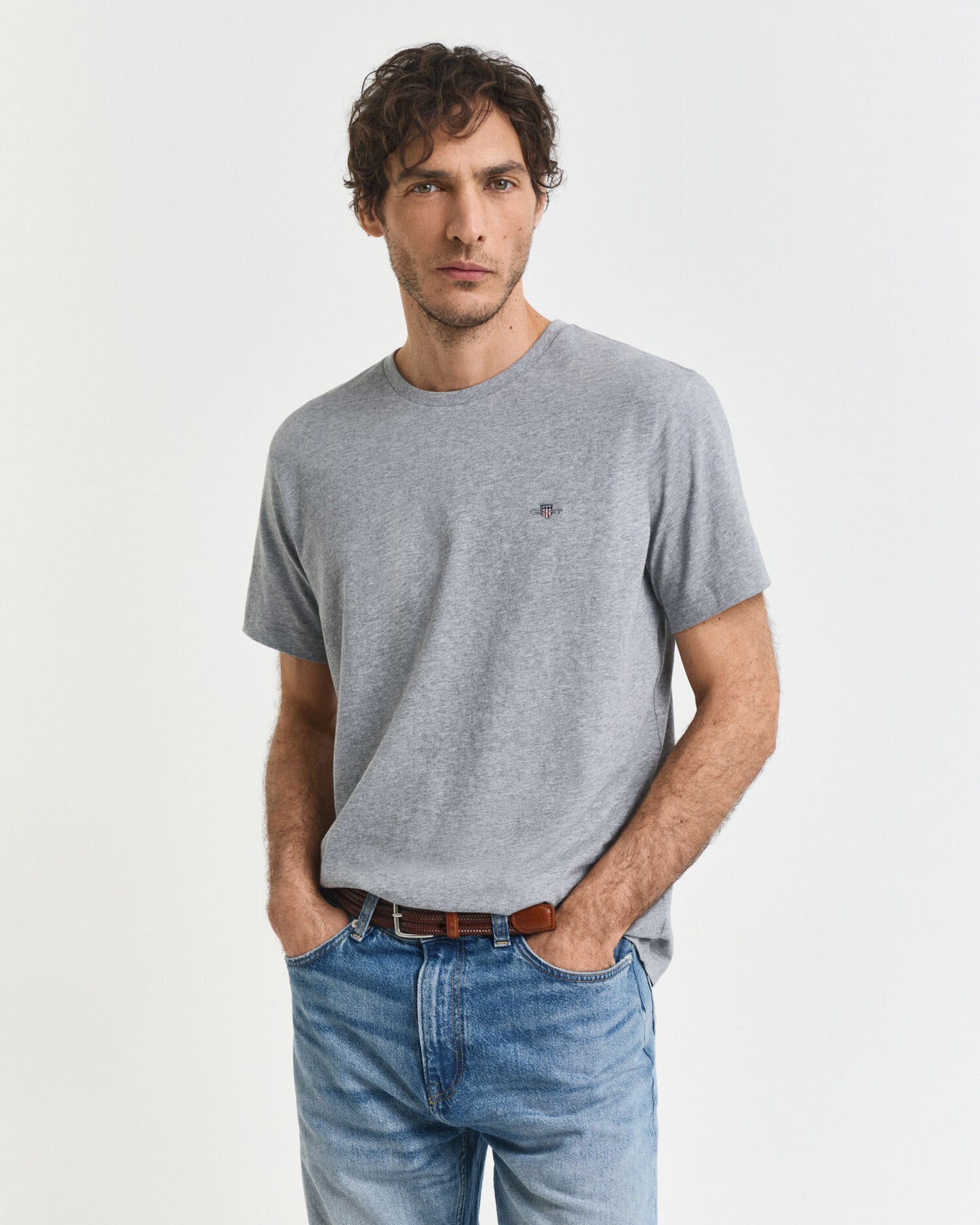 T-shirt coupe droite à motif bouclier
