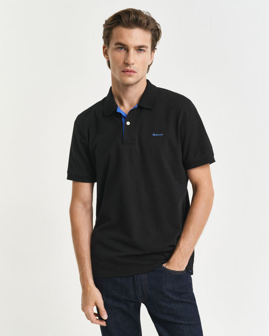 Polo-Piqué-Shirt mit Kontrastfarbe